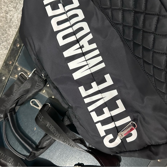 Steve Madden Handbags - Steve Madden Black Logo Lined Tote